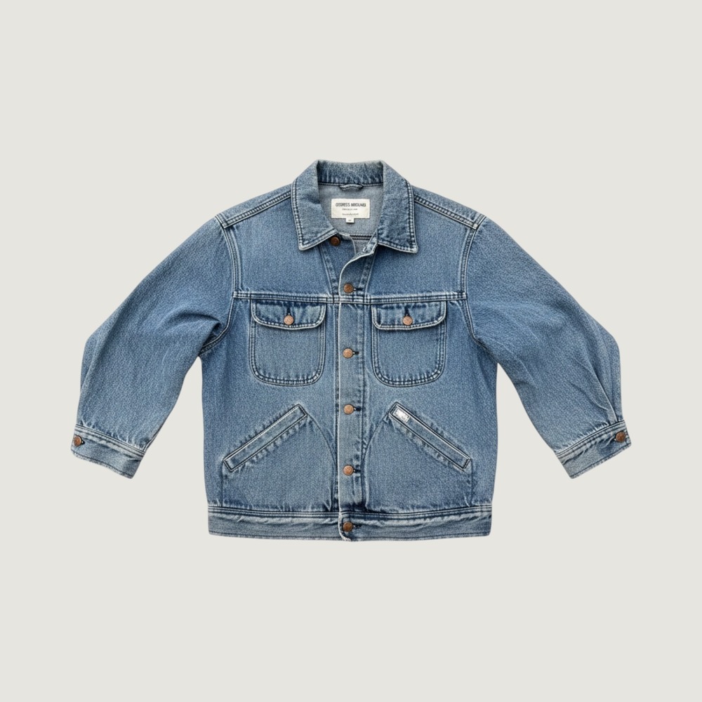 Vintage Guess Georges Marciano Denim Trucker Jacket Acid Wash Blue Women Medium